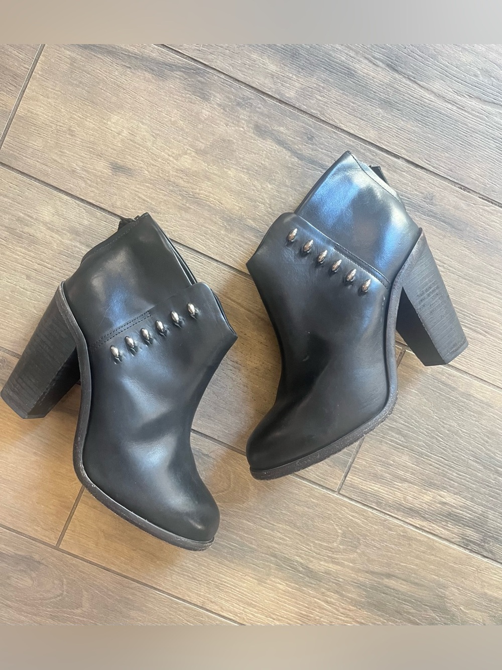 Rag & Bone Black Leather booties 8.5 39